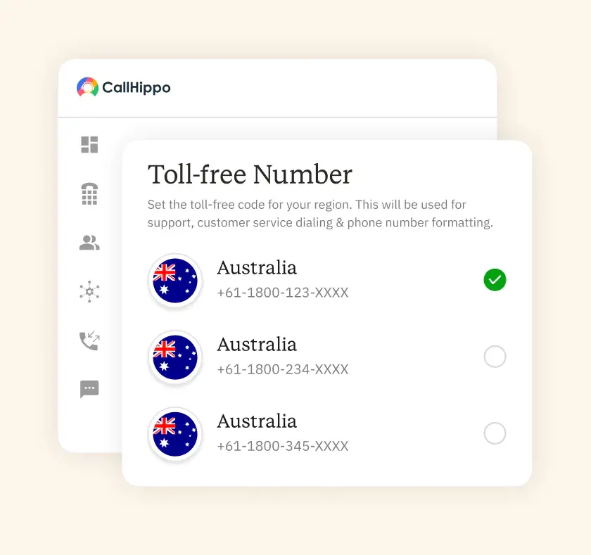 Australia toll free number