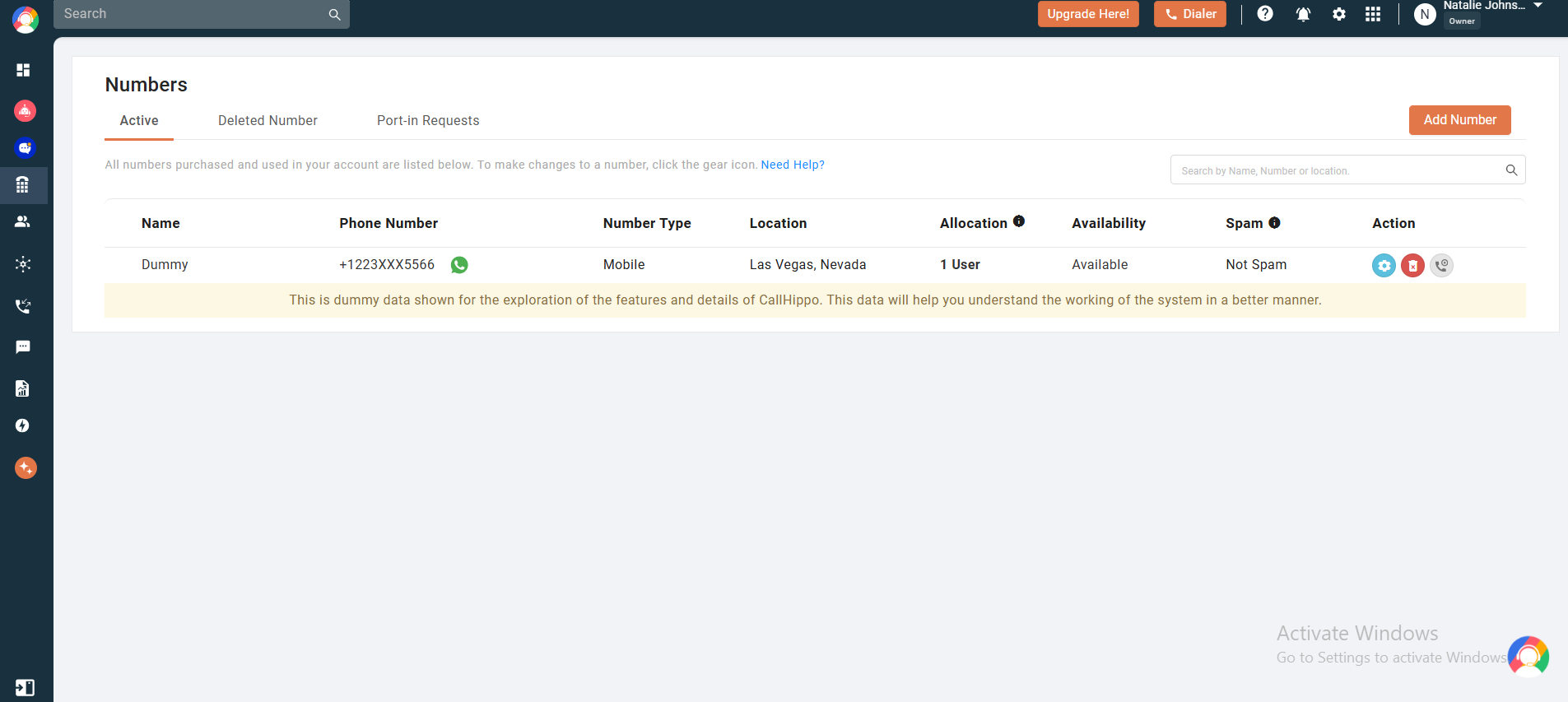 Callhippo call queing feature dashboard