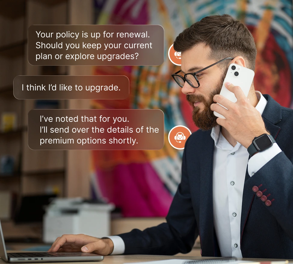 AI policy renewal and upselling