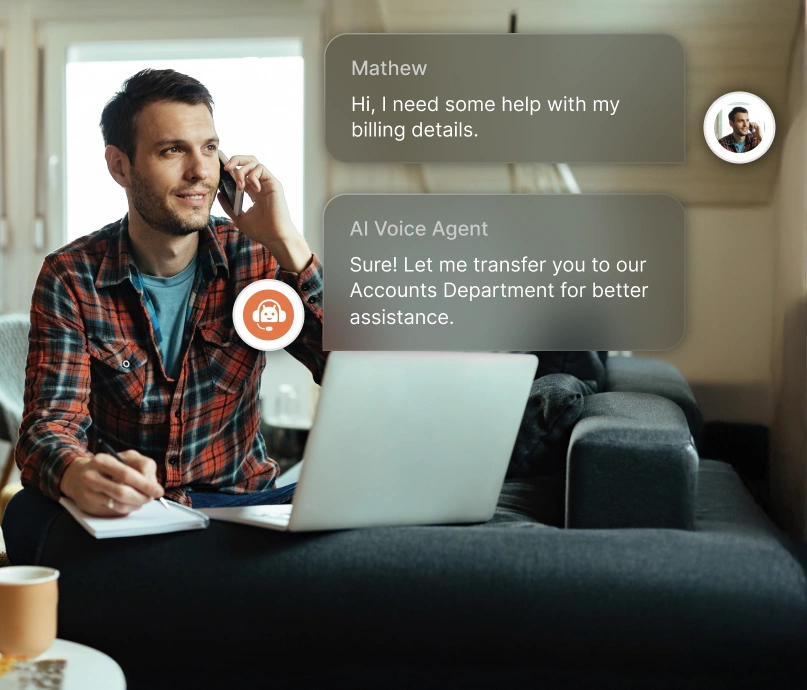 transfer calls to human